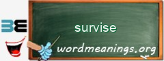 WordMeaning blackboard for survise